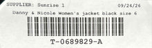 Load image into Gallery viewer, Danny & Nicole Womens Black Long Sleeve Notch Lapel Open Front Blazer Size 6
