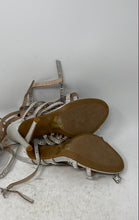 Load image into Gallery viewer, Bella Marie Womens Gray Open Toe Stiletto Gladiator Heels Size 9