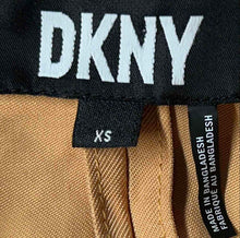 Load image into Gallery viewer, DKNY Womens Tan Long Sleeve Pockets Notch Lapel One-Button Blazer Size XS