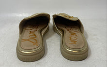 Load image into Gallery viewer, Sam Edelman Womens Kira Gold Leather Slip-On Almond Toe Mule Sandals Size 7M