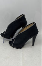 Load image into Gallery viewer, Michael Kors Womens Black Leather Cone Platform Ankle Booties Size 10M