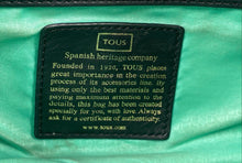 Load image into Gallery viewer, Authentic Tous Womens Black Dark Green Detachable Strap Satchel Purse Damaged