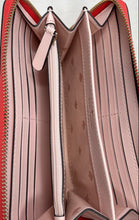 Load image into Gallery viewer, Kate Spade New York Womens Pink Leather Card Holder Small Zip-Around Wallet