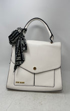 Load image into Gallery viewer, Steve Madden Womens BWinston White Leather With Scarf Satchel Bag No Strap