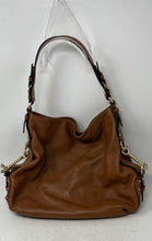 Load image into Gallery viewer, Michael Kors Womens Brown Pebbled Leather Single Strap Lined Shoulder Bag