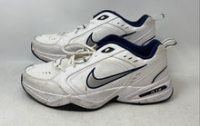 Load image into Gallery viewer, Nike Mens Air Monarch IV White Navy Low Top Lace-Up Sneaker Shoes Size 13