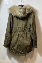 Load image into Gallery viewer, Zara Womens Green Long Sleeve Pockets Full-Zip Parka Jacket Size Large