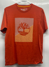 Load image into Gallery viewer, Timberland Mens Orange Cotton Short Sleeve Regular Fit Graphic T-Shirt Size S