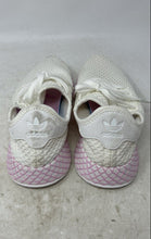 Load image into Gallery viewer, Adidas Womens Deerupt Runner White Pink Lace-Up Low Top Sneaker Shoes Size 8
