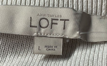 Load image into Gallery viewer, Ann Taylor Loft Womens Beige Pink Long Sleeve Round Neck Pullover Sweater Size L