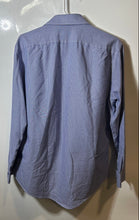 Load image into Gallery viewer, Nordstrom Mens Blue Checked Tech Smart Trim Fit Long Sleeve Dress Shirt Sz 16.5