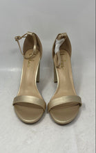 Load image into Gallery viewer, Lulus Womens Taylor Yellow Gold Tone High Block Ankle Strap Heels Size 10