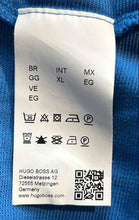 Load image into Gallery viewer, Hugo Boss Mens Blue Luxury Cotton Regular Fit Collared Polo Shirt Size XL