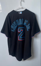 Load image into Gallery viewer, Nike Mens Black Miami Marlins Jazz Chisholm Jr. #2 Baseball Jersey Size Medium