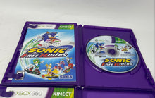 Load image into Gallery viewer, Lot Of 2 Xbox 360 Kinect Sonic Free & Riders Wipeout 2 Video Games Not Tested