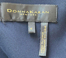 Load image into Gallery viewer, Donna Karan Womens Blue Short Sleeve Back Zip A-Line Dress Size 6