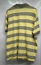 Load image into Gallery viewer, Lacoste Mens Yellow Gray Striped Short Sleeve Collared Polo Shirt Size 8