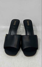 Load image into Gallery viewer, Michael Kors Womens Cara Black Faux Leather Open Toe Mule Heels Size 7.5M