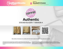 Load image into Gallery viewer, Authentic Escada Womens Beige White Pure Wool Double-Breasted Blazer Size EUR 40