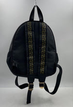 Load image into Gallery viewer, Versace Parfums Womens Black Adjustable Strap Zip-Around Lined Backpack Worn