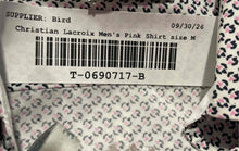 Load image into Gallery viewer, Christian Lacroix Mens White Pink Contemporary Fit Dress Shirt Size M 15.5