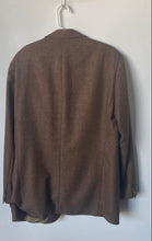 Load image into Gallery viewer, Hugo Boss Mens Brown Striped Print Wool Long Sleeve 2-Button Blazer Size 42L
