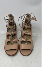 Load image into Gallery viewer, Coach Womens Kira Beige Leather Lace-Up Stiletto Heel Strappy Sandals Size 5B