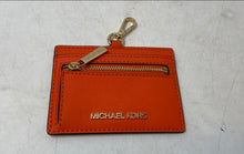 Load image into Gallery viewer, Michael Kors Womens Orange Jet Set Travel East West ID Card Case Wallet