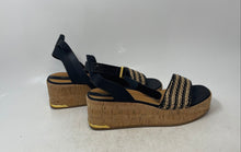Load image into Gallery viewer, Franco Sarto Womens Beige Black Open Toe Wedge Platform Heels Size 10M