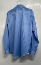 Load image into Gallery viewer, Calvin Klein Mens Blue Infinite Non-Iron Slim Fit Stretch Dress Shirt Size 15