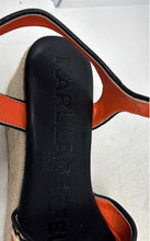 Load image into Gallery viewer, Karl Lagerfeld Womens Celest Multicolor Plaid Wedge Heel Platform Sandals Sz 8M