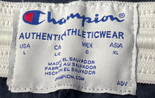 Load image into Gallery viewer, Champion Mens Blue Elastic Waist Activewear Athletic Shorts Size Large
