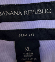 Load image into Gallery viewer, Banana Republic Mens Lavender Purple Slim Fit Long Sleeve Button-Up Shirt Sz XL