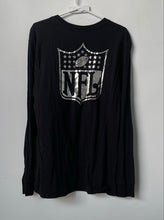 Load image into Gallery viewer, NFL Mens Black Long Sleeve Round Neck Pullover Football T-Shirt Size Large