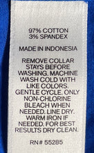 Load image into Gallery viewer, Express Mens 1MX Blue Long Sleeve Spread Collar Fitted Dress Shirt Size M