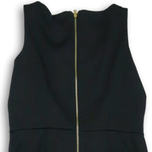 Load image into Gallery viewer, Loft Womens Black V Neck Sleeveless Back Zip Knee Length A Line Dress Size 4P