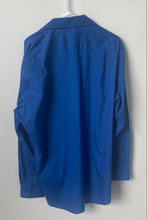 Load image into Gallery viewer, Pierre Cardin Mens Blue Slim Fit Long Sleeve Dress Shirt Size XL 17-17.5 34/35