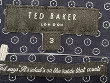 Load image into Gallery viewer, Ted Baker Boys Blue Printed Short Sleeve Collared Button-Up Shirt Size 3