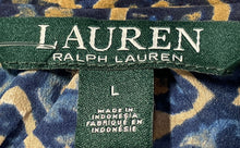Load image into Gallery viewer, Lauren Ralph Lauren Womens Blue Multicolor Geometric Sleeveless Blouse Top Sz L