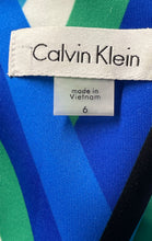 Load image into Gallery viewer, Calvin Klein Womens Multicolor Geometric Print Sleeveless Sheath Dress Size 6
