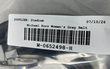Load image into Gallery viewer, Michael Kors Mens Gray Signature Print Adjustable Buckle Dress Belt