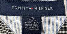 Load image into Gallery viewer, Tommy Hilfiger Mens Black Printed Short Sleeve Collared Button-Up Shirt Size L/G