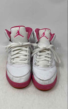Load image into Gallery viewer, Nike Girls Air Jordan 5 440892-168 White Pink Sneakers Shoes Size 3.5Y No Insole