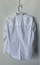 Load image into Gallery viewer, Tommy Hilfiger Mens White Cotton Long Sleeve Frayed Edge Button-Up Shirt Size L
