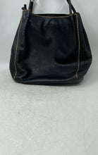 Load image into Gallery viewer, Marco Buggiani Womens Black Leather Inner Pocket Double Handle Shoulder Handbag