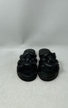 Load image into Gallery viewer, Coach Womens Georgie Black Leather Slide Sandals Size 8 Peeling Material