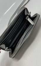Load image into Gallery viewer, Authentic Karl Lagerfeld Paris Womens Silver Tone Adjustable Strap Crossbody Bag
