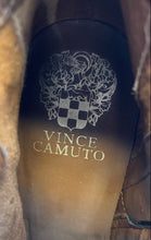 Load image into Gallery viewer, Vince Camuto Womens Franell Brown Leather Block Heel Ankle Booties Size 8M
