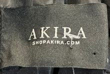 Load image into Gallery viewer, Akira Womens Black Long Sleeve Full Zip Cropped Motorcycle Jacket Size Large