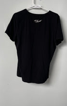 Load image into Gallery viewer, Karl Lagerfeld Womens Black White Graphic Print Short Sleeve T-Shirt Size Large